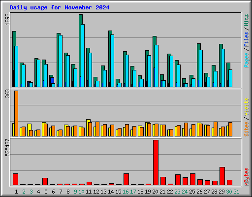 Daily usage for November 2024