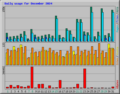 Daily usage for December 2024