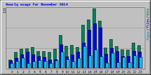 Hourly usage for November 2014