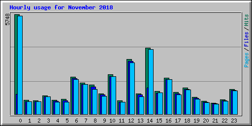 Hourly usage for November 2018
