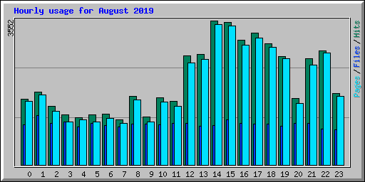 Hourly usage for August 2019
