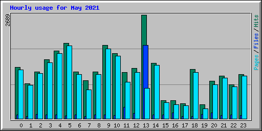 Hourly usage for May 2021
