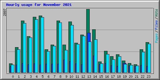 Hourly usage for November 2021