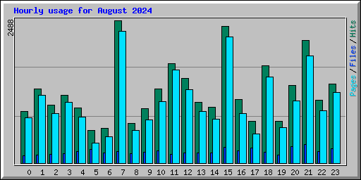 Hourly usage for August 2024