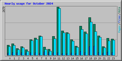 Hourly usage for October 2024