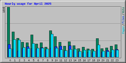 Hourly usage for April 2025