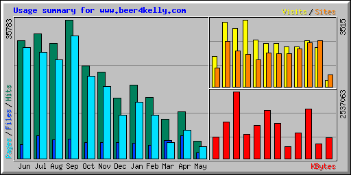 Usage summary for www.beer4kelly.com